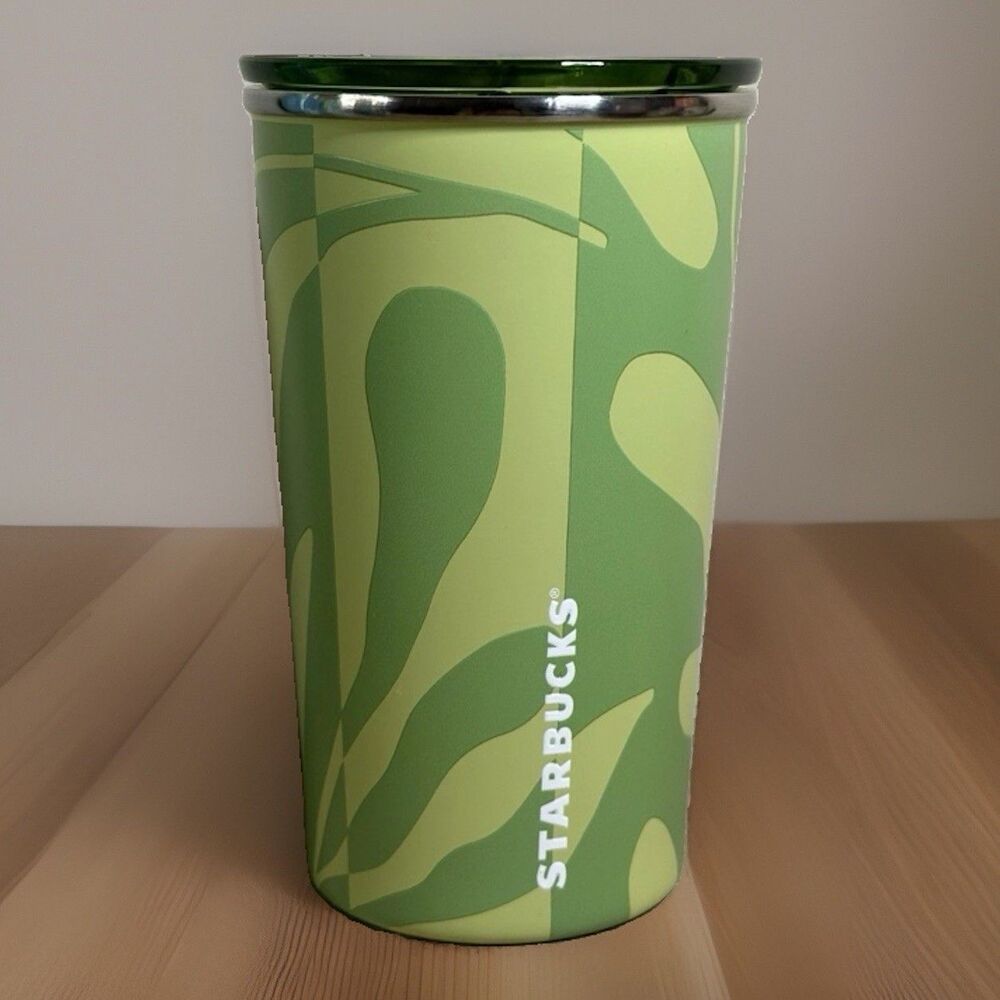 Starbucks 2026 Green Matcha Botanical Stainless Steel Travel Tumbler NEW 12 Oz